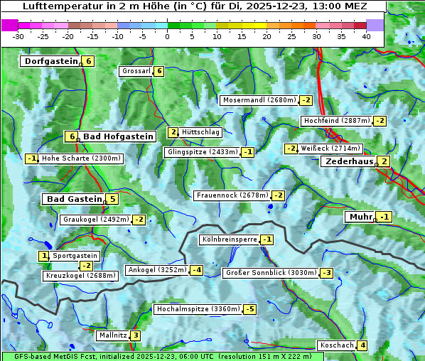Temperatur, 23. 12. 2025