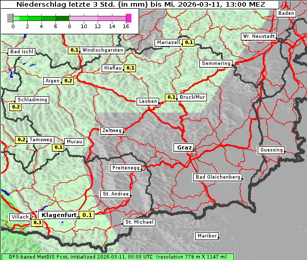 Niederschlag, 11. 3. 2026