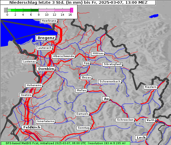 Niederschlag, 7. 3. 2025