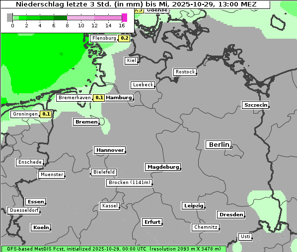 Niederschlag, 29. 10. 2025