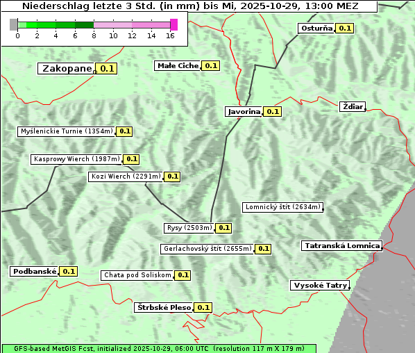 Niederschlag, 29. 10. 2025