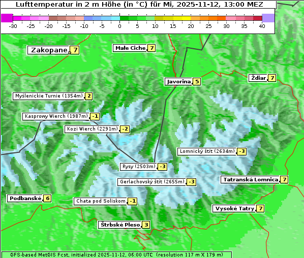 Temperatur, 12. 11. 2025