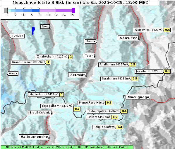Neuschnee, 25. 10. 2025