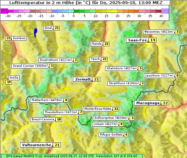Temperatur, 18. 9. 2025