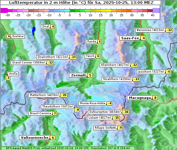 Temperatur, 25. 10. 2025