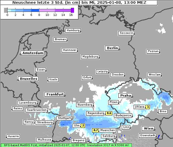 Neuschnee, 8. 1. 2025