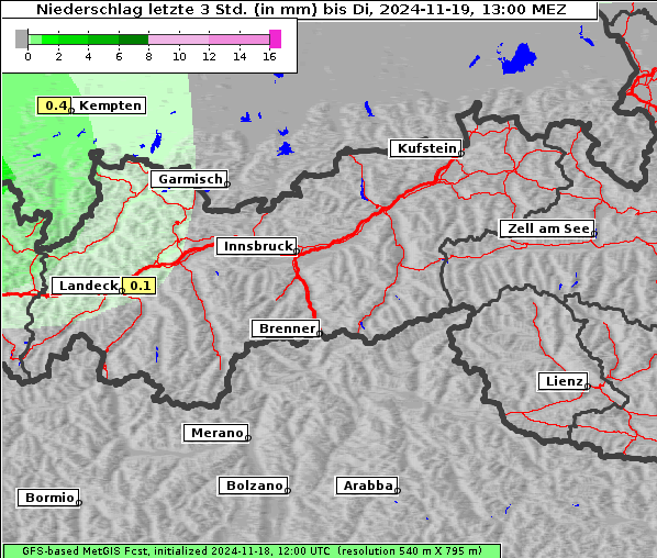 Niederschlag, 19. 11. 2024