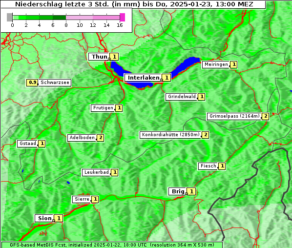 Niederschlag, 23. 1. 2025