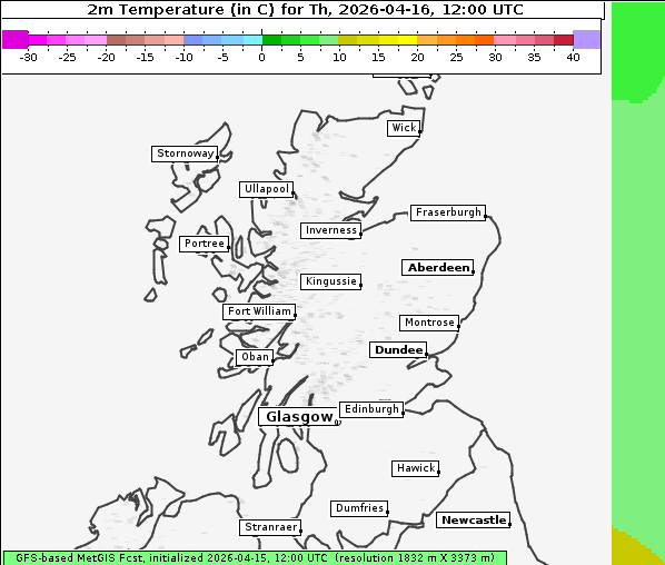 Temperatur, 16. 4. 2026