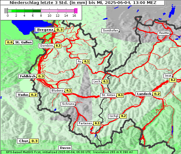Niederschlag, 4. 6. 2025