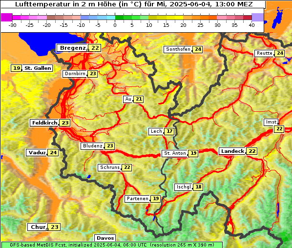 Temperatur, 4. 6. 2025