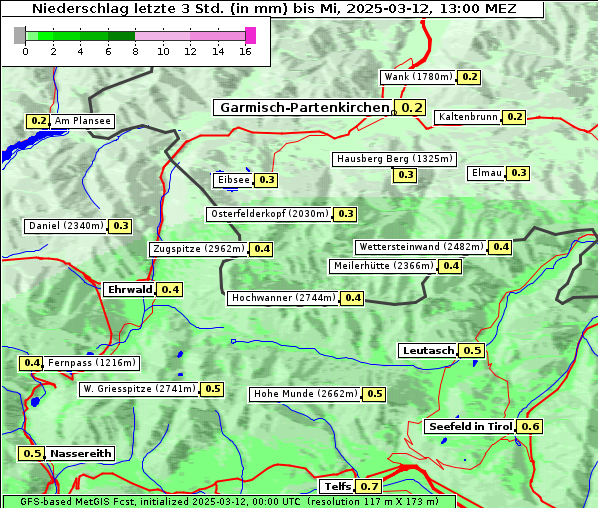 Niederschlag, 12. 3. 2025