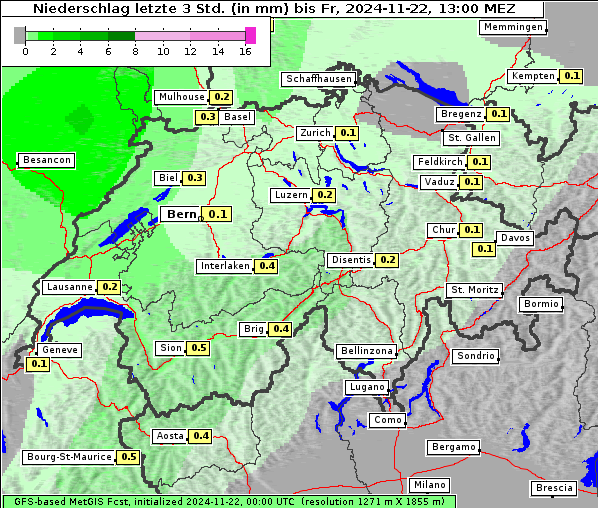 Niederschlag, 22. 11. 2024