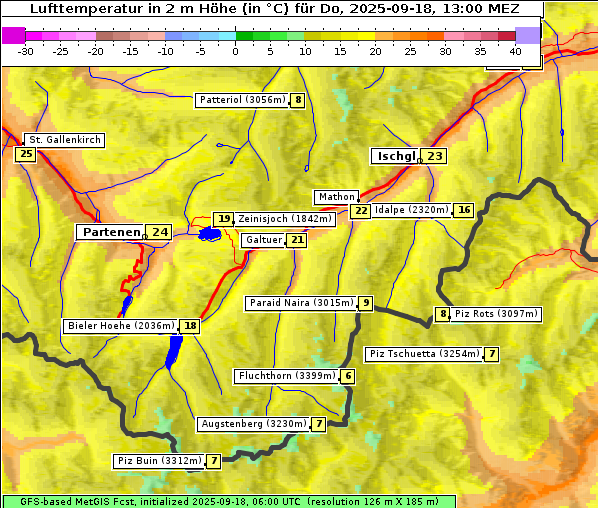 Temperatur, 18. 9. 2025