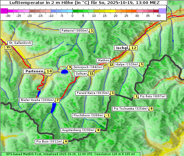 Temperatur, 19. 10. 2025