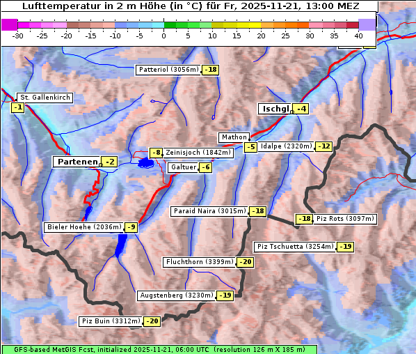 Temperatur, 21. 11. 2025