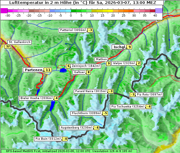 Temperatur, 7. 3. 2026
