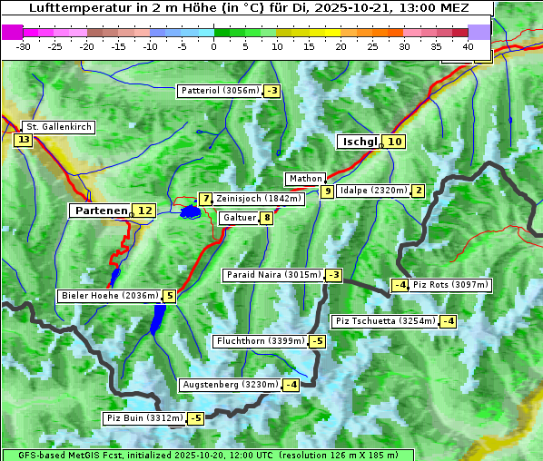 Temperatur, 21. 10. 2025