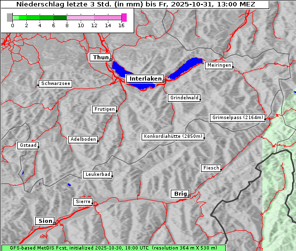 Niederschlag, 31. 10. 2025