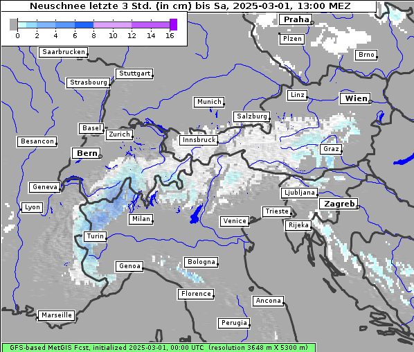 Neuschnee, 1. 3. 2025