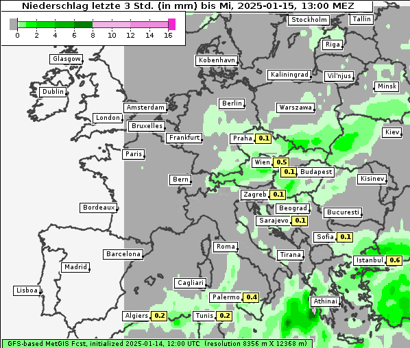 Niederschlag, 15. 1. 2025