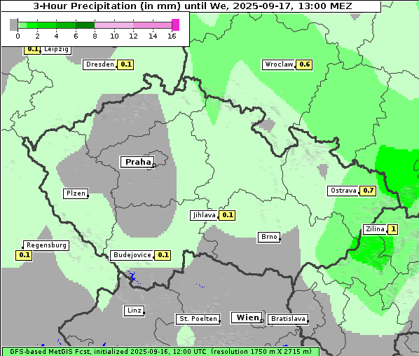 Niederschlag, 17. 9. 2025