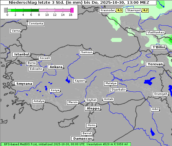 Niederschlag, 30. 10. 2025