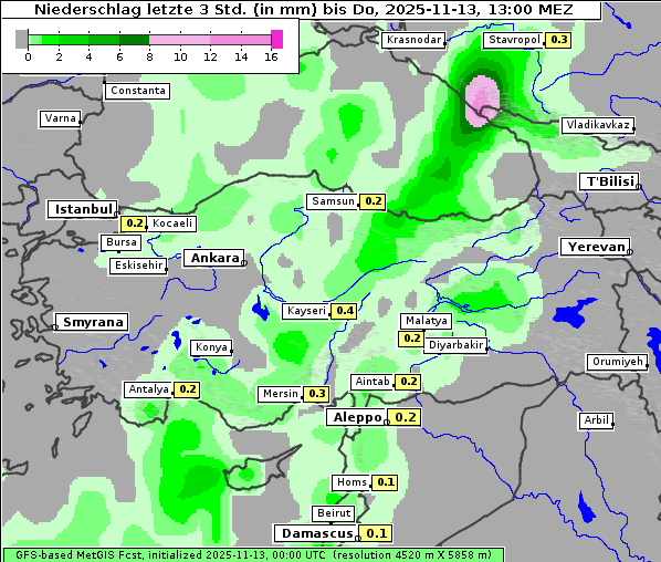 Niederschlag, 13. 11. 2025