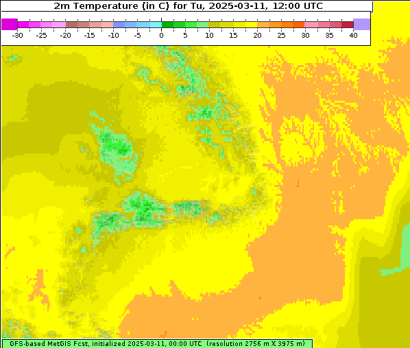 Temperatur, 11. 3. 2025