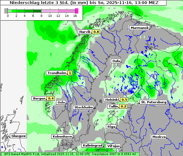 Niederschlag, 16. 11. 2025