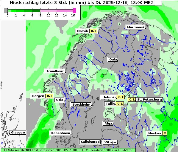 Niederschlag, 16. 12. 2025