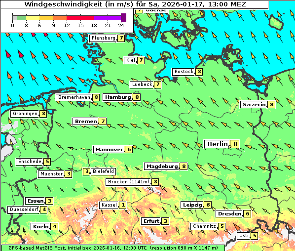 Wind, 17. 1. 2026
