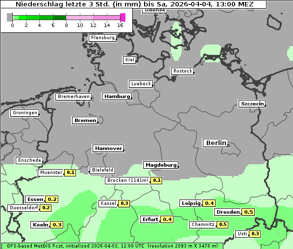 Niederschlag, 4. 4. 2026