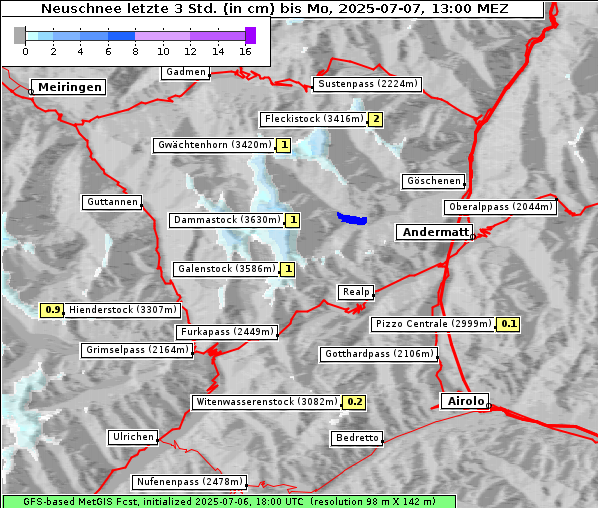 Neuschnee, 7. 7. 2025