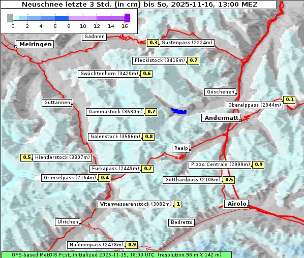 Neuschnee, 16. 11. 2025