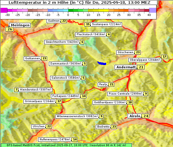 Temperatur, 18. 9. 2025
