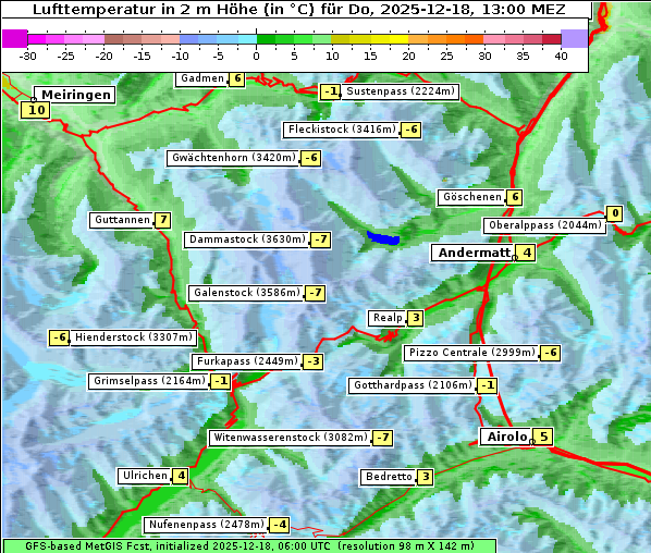 Temperatur, 18. 12. 2025