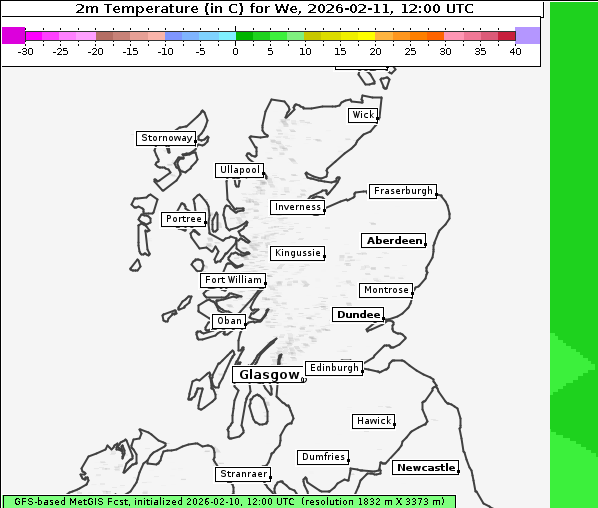 Temperatur, 11. 2. 2026