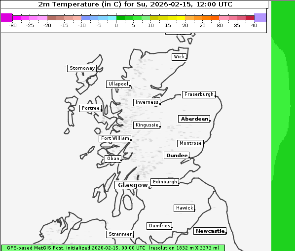 Temperatur, 15. 2. 2026