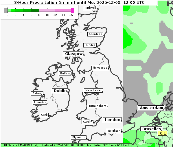 Niederschlag, 8. 12. 2025