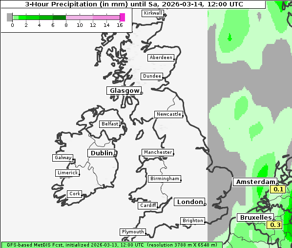 Niederschlag, 14. 3. 2026