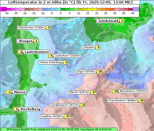 Temperatur, 5. 12. 2025