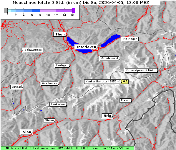 Neuschnee, 5. 4. 2026