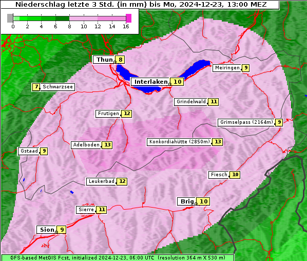Niederschlag, 23. 12. 2024