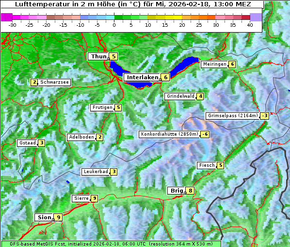 Temperatur, 18. 2. 2026