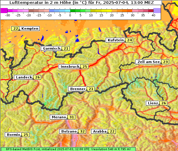 Temperatur, 4. 7. 2025