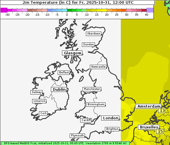 Temperatur, 31. 10. 2025