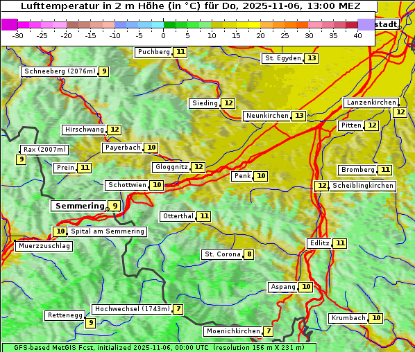 Temperatur, 6. 11. 2025