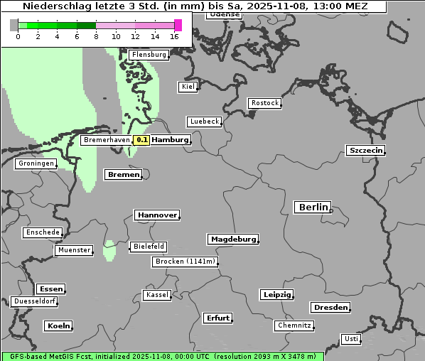 Niederschlag, 8. 11. 2025