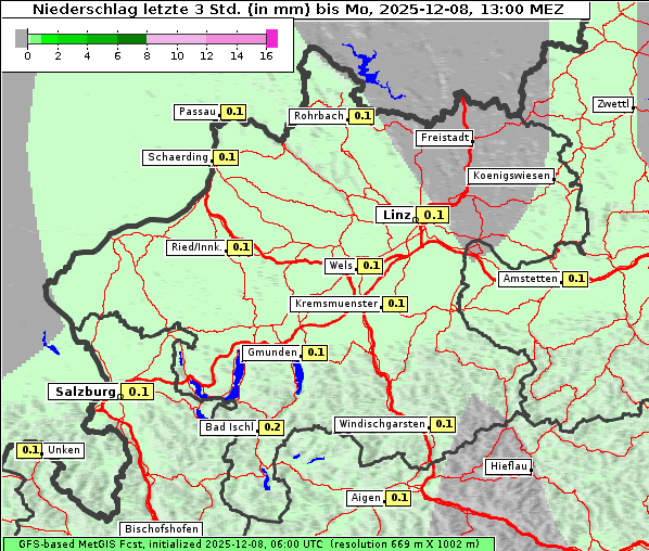 Niederschlag, 8. 12. 2025